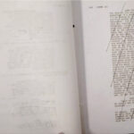 A script to The Wicker Man with lines crossed out